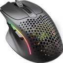 GLORIOUS Gaming Model I 2 Wireless Gaming Mouse - Hybrid 2.4Ghz & Bluetooth, 75g Superlight, 9 Buttons (2 Swappable), RGB, PTFE Feet, MMO/MOBA/FPS, Long Battery Life, Side Thumb Rest - Black