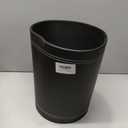 GORESE Pu Leather Trash Can, 2.6 Gallon Black Bathroom Trash Can, Small Office Garbage Can Wastebasket for Bedroom, Kitchen, Round Trash Bin Decorative Under-Sink/Desk/Home Easy to Clean