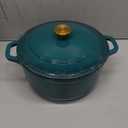 Mueller DuraCast 6 Quart Enameled Cast Iron Dutch Oven Pot with Lid, Heavy-Duty, Oven Safe up to 500 F & Across All Cooktops, Wedding Registry Ideas & Gifts, Emerald