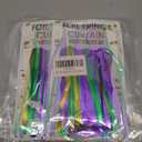 5 x OHOME Mardi Gras Decorations - 2 Pack Gold Green Purple Streamers | Mardi Gras Party Favors Supplies Decor Indoor Outdoor - Masquerade Birthday Party Float Garlands Photo Booth Banner Backdrop,10 FT
