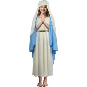 JPXH Virgin Mary Girl Costume Children's Clothing Easter girl live role-playing Jesus Costume Easter, White