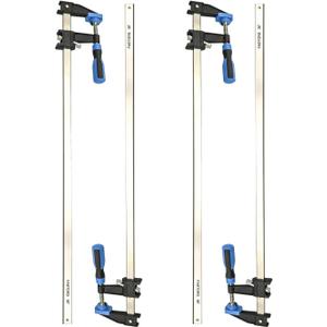 Bar Clamps for Woodworking 36 Inch,4 Pack Wood Clamps Adjustable and Release Quickly,Woodworking Clamps Throat Depth 2.5 Inch,Serrated Steel Rail,Bar Clamps Force 600 Lbs