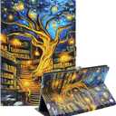 Kindle Fire HD 10 and Fire HD 10 Plus 10.1" Tablet Case (13th/11th Generation 2023/2021 Release), Slim Fit Leather Stand Smart Cover with Auto Sleep/Wake, Magical Tree