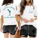 Funny Golf Tshirts Women Stop Looking at My Putt Golf Golfer T Shirt Golfing Season Party Golf Lover Graphic Tops L