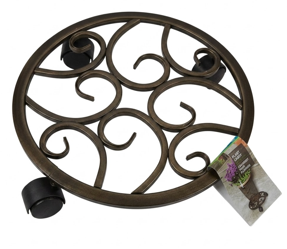 Panacea Patio Garden Scroll Plant Caddy, Spirale Chariot Pour Plantes, Broken