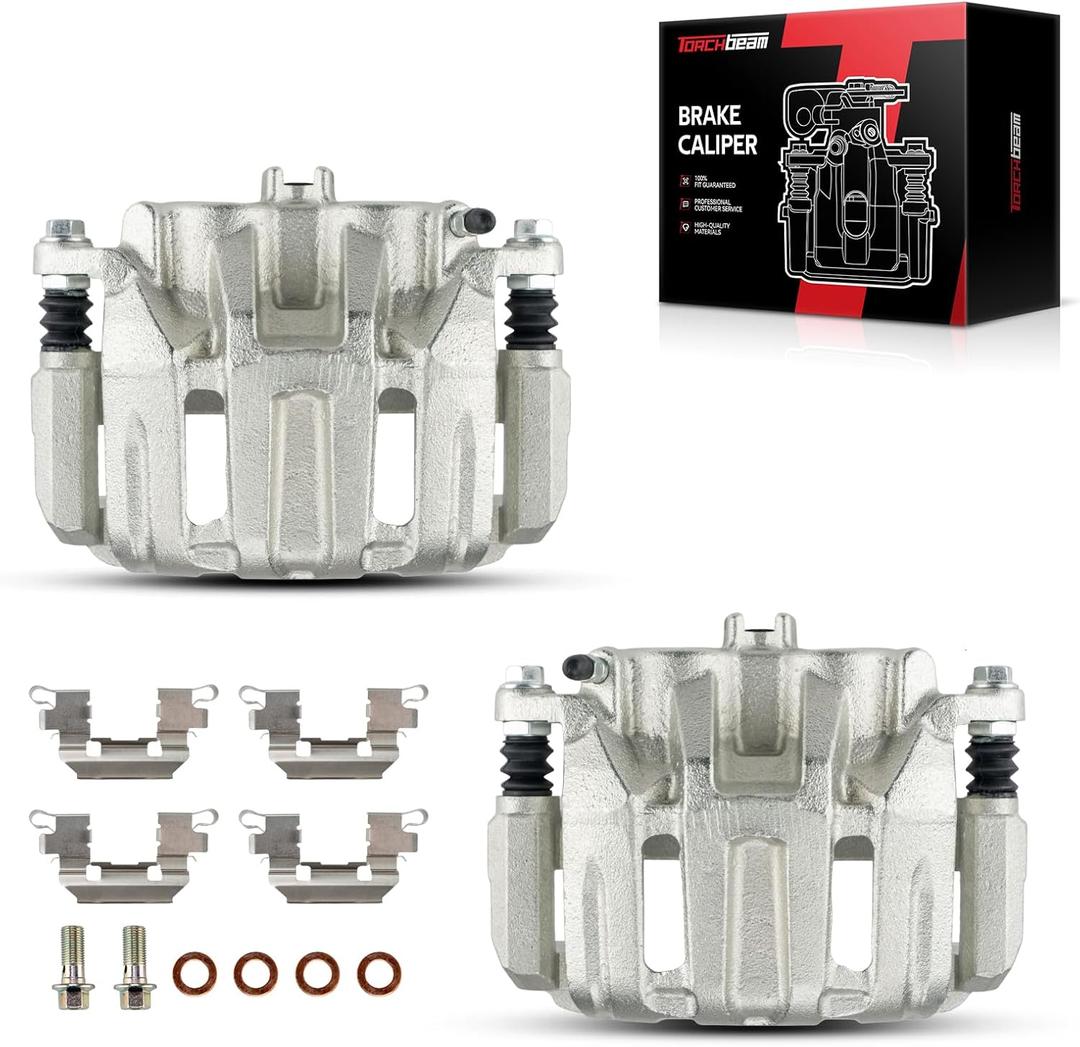 Torchbeam Front Brake Calipers Set for Honda 2012-2016 CR-V 2.4L, Honda 2007-2011 CR-V, Honda 2005-2010 Odyssey, Front Left and Front Right Calipers Replace # 19B2958+19B2959