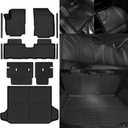 Custom Fit Floor Mats for 2018-2024 Chevrolet Equinox/GMC Terrain | All Weather TPE Floor Liners with Trunk Mat & Backrest Protectors & Door Sill Guard | Odorless Full Set Interior Accessories