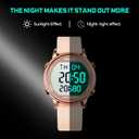 TIMEURE Pedometer Watch for Women, Step Counter for Walking No App/Phone Required Step Counter, Waterproof Fitness Calorie Tracker, Distance Tracking, Alarm, Large Digital Display Watch, TU-2509