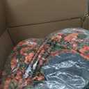 29" Artificial Hanging Flowers Potted Plants - 2 Set for Outdoor Fall Decoration,Faux Petunia with Fake Eucalyptus for Outside Front Door Garden Farmhouse Home Thanksgiving Autumn Decor (Orange)