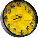 Kids' Creative STEM Educational Building Block Toy, Building Block Display Case, Fun Assembly Toy for Boys Aged 7 8, DIY Building Block Wall Clock, Craft Kit Set Birthday Gift for Kids Aged 9 10 12