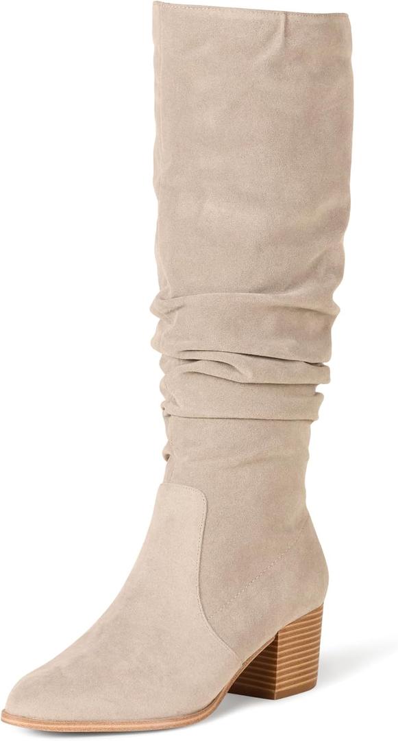 Amazon Essentials womens Tall Block Heel Boots Size US 13WC (Gray)