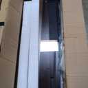 Agilestic Glass Standing Desk with Storage, 48 Inch Electric Adjustable Desk with Glass Shelf and Cable Management, Sit Stand Up Home Office Computer Table, Splice Board, Dark Walnut