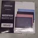 Extra Thick Silicone Mat Waterproof with Raised Edge 19 x 12, BPA Free Non-Slip Dog & Cat Food Mat, Feeding Mat for Food and Water Bowls, Spill Proof Mat to Protect Floors, Gray