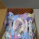 Nattork Girls Inline Skates for Kids Boys, 4 Sizes Adjustable Butterfly Blades Skates with All Light up Wheels - Birthday Gift for Indoor Outdoor Sports (Small(10C-13C), Purple)