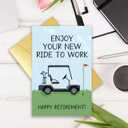 Funny Retirement Card for Golfer, Happy Retirement Card for Dad Husband Grandpa Boss Teacher Friend Golf Lover. Humorous Retired Gift for Him Men, 8 inches x 5.3 inches