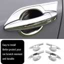 Car Accessories Fit for Nissan New Rogue 2021 2022 2023 2024 2025 2026 Exterior Door Handle Bowl Cover Trim (Chrome) 4PCS ABS