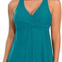 Tempt Me Women Tankini Top Only Flowy Swim Tops V Neck Bathing Suit Top XL