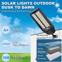 loyoele Ultra-Bright Solar Street Light with Motion Sensor, 11000W Commercial Outdoor Solar Security Light, IP67 Waterproof, Dusk-to-Dawn LED Flood Light for Yard, Parking Lot, Driveway, Barn, Garden