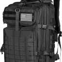 Himal Military Tactical Backpack - Large Army 3 Day Assault Pack Molle Bag Rucksack,40L (Black)