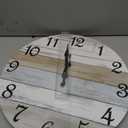 CHYLIN Wall Clock 14 Inch Bathroom Clock, Rustic Wall Clocks Battery Operated, Silent Non Ticking Wooden Coastal Beach Clock for Kitchen, Living Room, Bedroom, Office (White)