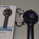 SWEETFULL Handheld Portable Fan, 5000mAh Rechargeable Battery, 6 Speed Wind, LED Digital Display, Foldable Electric Personal Mini Travel Fan with Backup Power, Summer Essentials Gifts for Women Girl (Dark Blue)