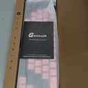 65% Wired Gaming Keyboard, LED Backlit, Ultra-Compact Anti-Ghosting No-Conflict 68 Keys Membrane Gaming Wired Keyboard for PC Laptop Windows Gamer(Pink-Black)