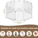 Pet Playpen with Door Dog Playpen Foldable Puppy Playpen for Puppies and Small Dogs 8-Panels Easy Assemble Easy Storing for Indoor and Outdoor (8 Panels)