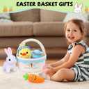 6 Pcs My First Easter Basket Plush Playset, Baby Easter Baskets for Kids Already Filled with Bunny Chick Egg Carrot, Easter Toys & Gifts for Baby Toddler Kids Boys & Girls
