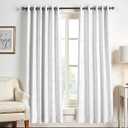Mayfair Linen 3 Ply Linen Curtains 84 Inch Length 2 Panels Set - Bedroom Living Room Curtains 84 Inches Long, Soft, Thick, Textured Window Drapes Semi Sheer Light Filtering Panels