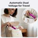 ORYNNE Mini Flat Iron 1/2 Inch with 5 Adjustable Temperatures, Tourmaline Ceramic Small Hair Straightener for Short Hair, Bangs, Beard, Pixie, Edge - Dual Voltage Travel Curling Iron, Auto-Off