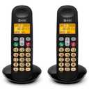 AT&T Cordless Phone 2 Handsets, with LCD Display, Lighted Keypad, Caller ID/Call Waiting, DECT 6.0 Full-Duplex Handset Speakerphone, ECO Mode, Voicemail Indication, Quiet Mode, Intercom: EL1101-2