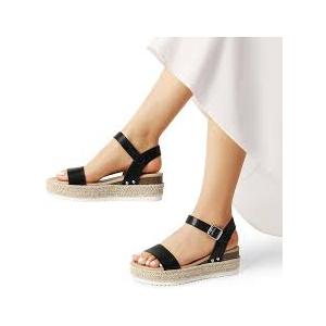 DREAM PAIRS Women's Stylish Platform Espadrille Wedge Sandals Round Toe Summer Causal Shoes Crisscross Band Adjustable Ankle Strap Buckle (8)