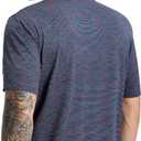 MICHEL ROUEN Mens Polo Shirts Heather Jacquard/Print/Striped Performance Moisture-Wicking Casual Collared Golf Shirts for Men (L)