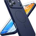 FNTCASE for iPhone 17 Pro Case: [Compatible with Magsafe] Solid Matte 17 Pro Cases Blue with [Screen Protector] [Full Camera Protection] Military Grade Shockproof Protective Phone Cover, 6.3 inch