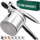 Bellemain Large Potato Ricer 15oz Heavy Duty Stainless Steel Potato Masher for Smooth Mashed Potatoes, Baby Food & Gnocchi Maker