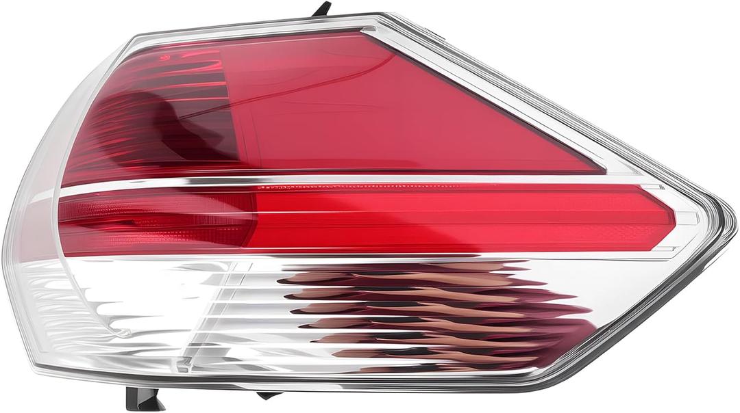 Right Outer Tail Lights Halogen Compatible with Rogue 2014-2016 | With bulb, Part number 265504BA0A NI2805102, Direct replacement for right outer tail light assembly