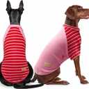 KYEESE 2Pack Dog Sweaters Stretchy Fleece Dog Sweater Dog Coats Large Dog Sweater Dog Clothes Soft Dog Sweater Large Size Dog Dog Sweaters for Large Dogs Comfort Dog Sweatshirt (XXX-Large (55-75lbs), 4#Pink)