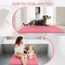 Bathroom Rugs Non Slip 24"x16", Absorbent Bath Mats Quick Dry, Shaggy Microfiber Bath Rugs, Extra Soft Plush, Machine Washable Bath Mats for Bathroom Floor, Tub and Shower, Pink