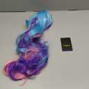 OYSRONG Women Long 31.5''/80cm Curly Multicolor Wig, Rainbow Wavy Cosplay Party Heat Resistant Fibre Wig