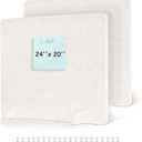 DOLLAR BOSS 2PCS Acoustic Desk Dividers 24" x 20", Soundproof Freestanding Privacy Panels for Table, Noise Reducing Desktop Partition for Office, Home, Classroom, Study Area with 20 Pushpins, Beige