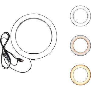 Ring Light OEBLD Dimmable with 3 Light Modes & 10 Brightness Level 360° Rotae LED Ring Fill Lights for Phone Live Stream Makeup YouTube Video Shooting (B(only 10'' Ring Light))