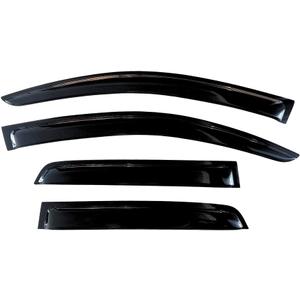 KPY Window Visor Rain Guard for 2002-2008 Dodge Ram 1500 Quad Cab, Tape-On Window Deflectors Vent Visor Shades for 03-09 Dodge Ram 2500 3500, 2002 2003 2004 2005 2006 2007 2008 (Quad/Extended Cab)