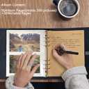 Photo Album 4x6 200 Photos,Genuine Leather Photo Albums with Writing Space with 30 Writing Paper,Travel Family Wedding Kids Graduation Ultrasound Baby Picture Album Scrapbook Photo AlbumBlue