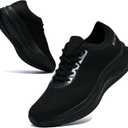 Men's Running Shoes Lightweight Cushioning Walking Tennis Sneakers (6.5, All Black)