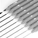 ARTISTRO Set of 9 Fineliner Pens - Black Micro Pens with Ultra Fine Tips for Drawing, Sketching, Writing, Journaling and Technical Illustration - Waterproof Archival Ink