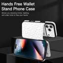 tharlet Compatible with iPhone 17 Pro Case with Card Holder, Cheetah Print PU Leather Kickstand Card Slots for Women Girls, Shockproof Wallet Case for iPhone 17 Pro 6.3''(White)