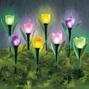 Bytech 5-Pack Solar Powered Tulip Stake