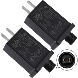 Replacement Yard Inflatable Adapter, 12V 1.25A 2 Pcs Power Supply Adaptor for Outdoor Inflatable Decoration, Power Supply Transformer Plug for Halloween Thanksgiving Christmas Blow Up Yard Decorations