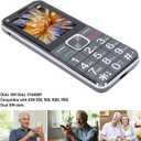 Yoidesu 2G Dual SIM Unlocked Mobile Phone, Large Buttons Senior Cell Phone with 2.4 Inch HD Screen, 6800mAh Battery GSM Dual SIM FM LED Flashlight for Elderly (US Plug)