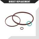 DL3Z-2A572-A/Engine / 3.5L Vacuum Pump Seal Kit for Ford F-150 2013 2015 / Vacuum Pump Gaskets for Lincoln/Elasticity/Fluororubber / 1 Set/Brown